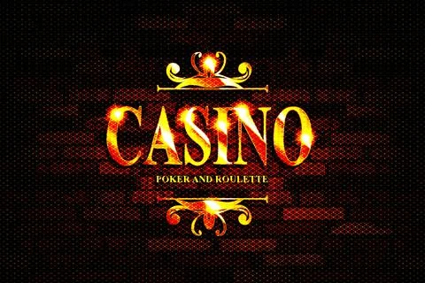 The word Casino, on a transparent background. Stock Illustration