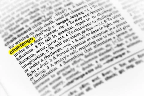 Word challenge Stock Photos