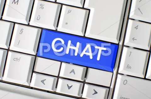 Word Chat On Computer Keyboard Key