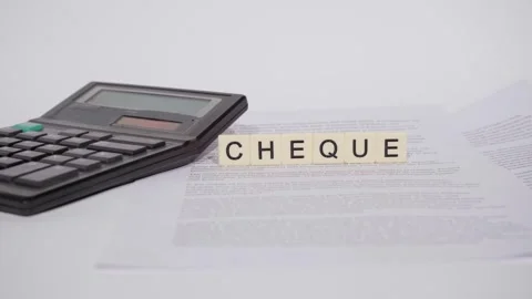 Word CHEQUE Stock Footage 297751995