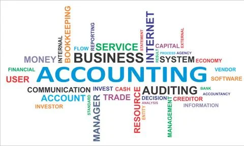 Word cloud - accounting Stock Illustration