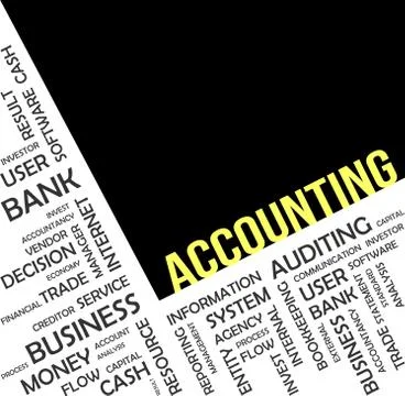 Word cloud - accounting Stock-Illustration