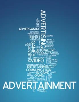 Word cloud "advertainment" Illustrazione stock