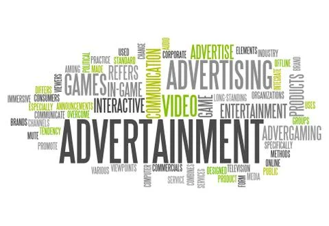 Word cloud "advertainment" Stock Illustration