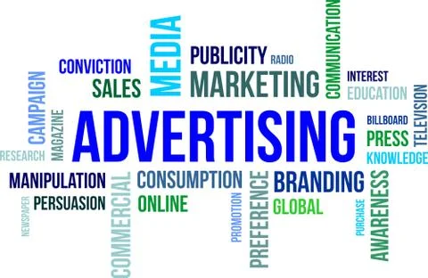 Word cloud - advertising Stock Illustration
