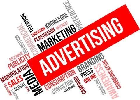 Word cloud - advertising Stock Illustration
