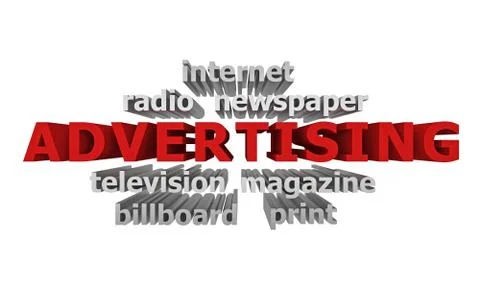 Word cloud advertising Stock Illustration