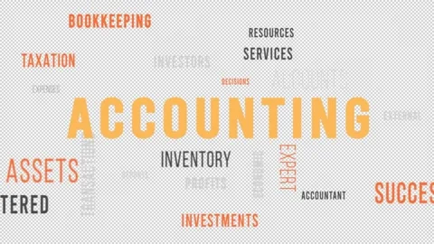 Word Cloud Alpha Backround Accounting Video stock 291687671