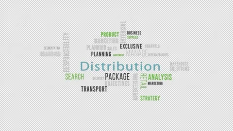 Word Cloud Alpha Backround Distribution Side Video stock 291699347