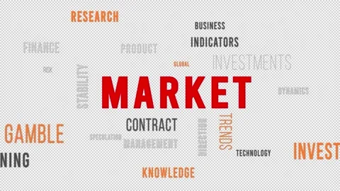 Word Cloud Alpha Backround Market Stock Footage 291690190