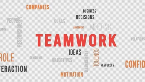 Word Cloud Alpha Backround Teamwork Video stock 291710007