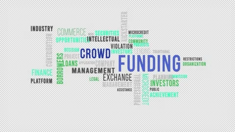Word Cloud Alpha Crowd Funding Video stock 291676725