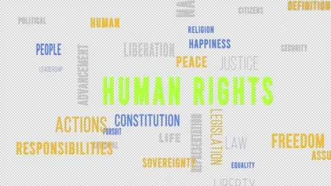 Word Cloud Alpha Human Rights Video stock 291719602