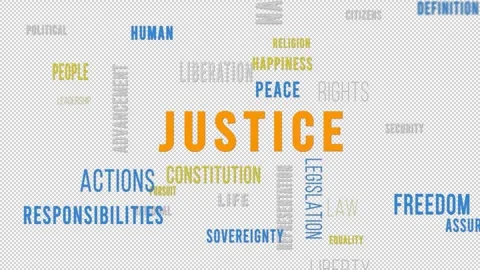 Word Cloud Alpha Justice Video stock 291719769