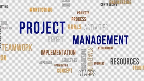 Word Cloud Alpha Project Management Side Stock-Footage 291678218