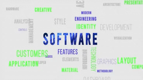 Word Cloud Alpha Software Stock-Footage 291720510