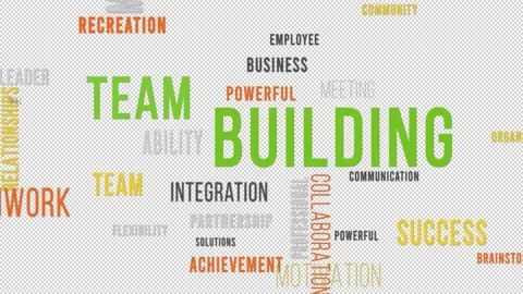 Word Cloud Alpha Team Building Video stock 291678743