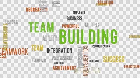Word Cloud Alpha Team Building Side Stock Footage 291678750