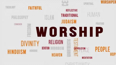 Word Cloud Alpha Worship Video stock 291721106