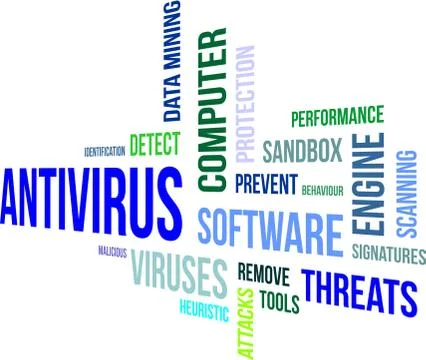 Word cloud - antivirus Stock-Illustration