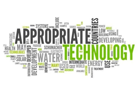 Word cloud "appropriate technology" Stock Illustration