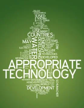 Word cloud "appropriate technology" Stock Illustration