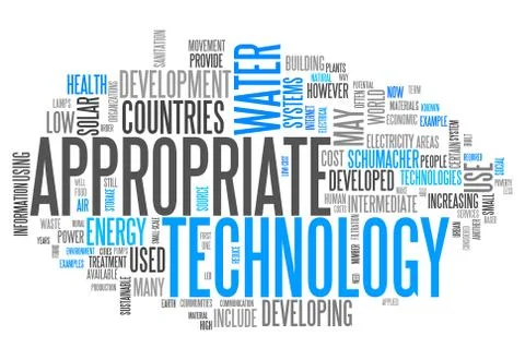 Word cloud "appropriate technology" Stock Illustration