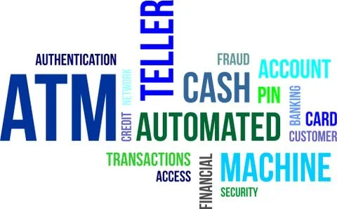 Word cloud - atm Stock Illustration