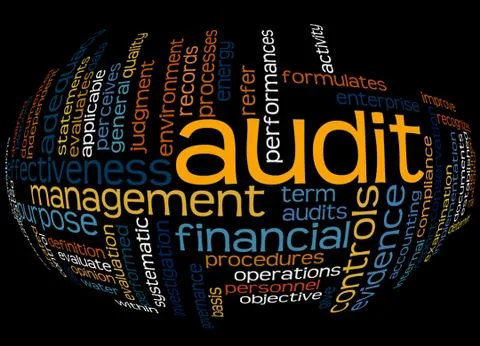 Word cloud of audit and its related words イラスト素材