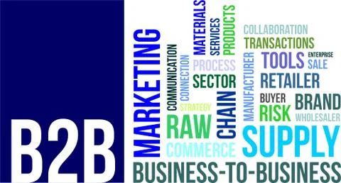 Word cloud - b2b Stock-Illustration
