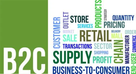 Word cloud - b2c Stock Illustration