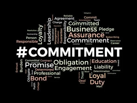 Word cloud background concept for Commitment. Responsibility engagement, bu.. Stock Illustration