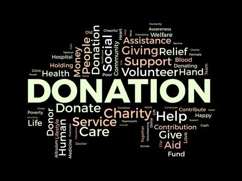 Word cloud background concept for DONATION. charity support, finance contri.. Stock Illustration