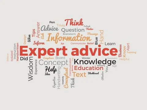 Word cloud background concept for Expert advice. Service support help with .. Stock Illustration