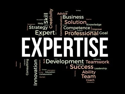 Word cloud background concept for Expertise. Business success performance, .. Stock Illustration