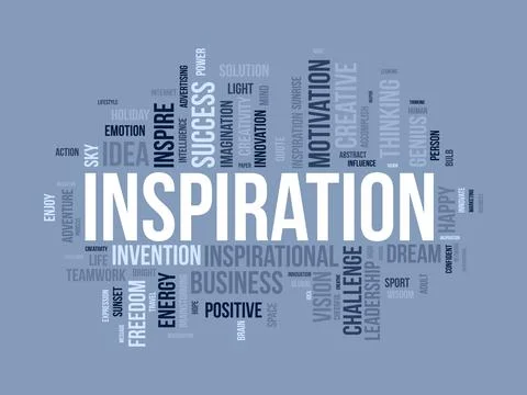 Word cloud background concept for Inspiration. Creative innovation, intelli.. Иллюстрация