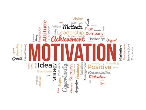 Word cloud background concept for Motivation. Positive inspirational attitu.. Stock Illustration
