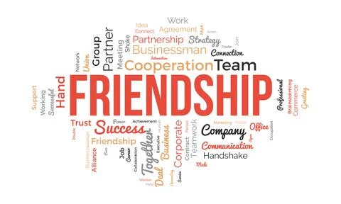 Word cloud background concept for Partnership. Business teamwork success, f.. Stock Illustration