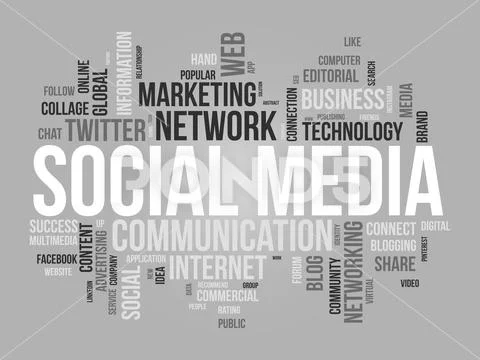 Social Media Social Networking Technology Connection Concept Stock