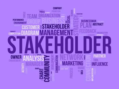 Word cloud background concept for stakeholder. employee diagram, business m.. Stock Illustration