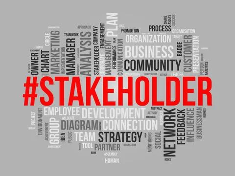 Word cloud background concept for stakeholder. employee diagram, business m.. Stock Illustration