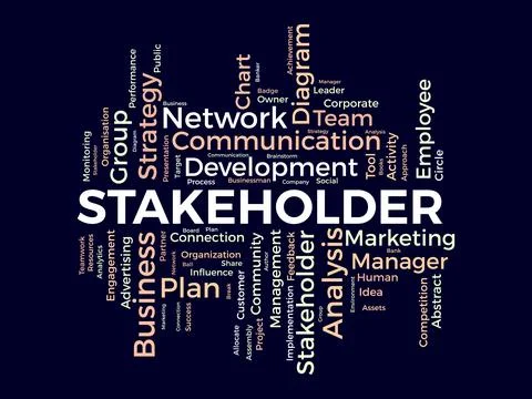 Word cloud background concept for stakeholder. employee diagram, business m.. Stock Illustration