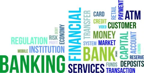 Word cloud - banking Stock Illustration