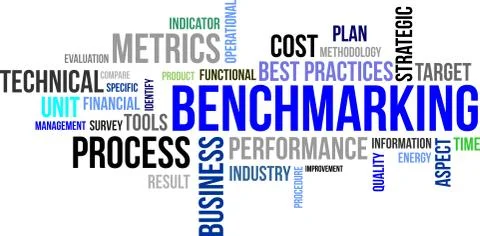 Word cloud - benchmarking Stock Illustration