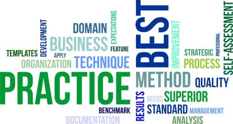 Word cloud - best practice Stock Illustration