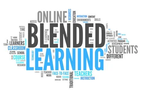 Word cloud "blended learning" イラスト素材