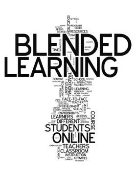 Word cloud "blended learning" Stock Illustration