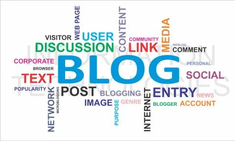 Word cloud - blog Stock Illustration