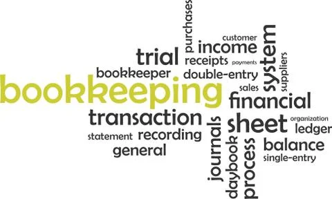 Word cloud - bookkeeping Stock-Illustration