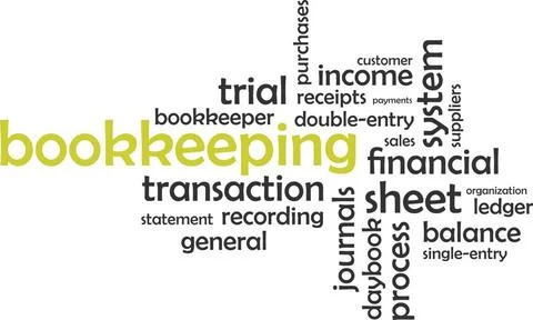Word cloud - bookkeeping A word cloud of bookkeeping related items Copyrig... Stock Photos
